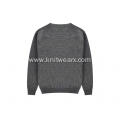 Men's Knitted V-neck Wool Acrylic Pullover